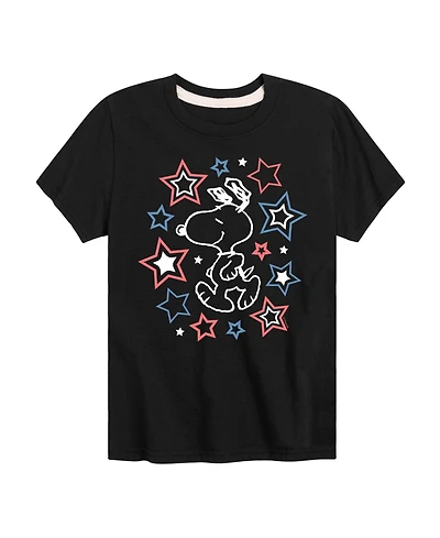 Peanuts Boys' Toddler 2T-5T Snoopy Stars Short-Sleeve Graphic T-Shirt