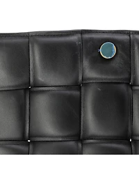 Pre-Owned Bottega Veneta Cassette Chain Crossbody Bag Padded Maxi Intrecciato Leather