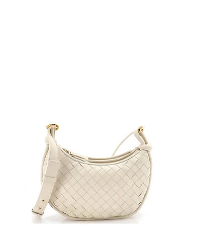 Pre-Owned Bottega Veneta Small Gemelli Crossbody Bag Intrecciato Leather