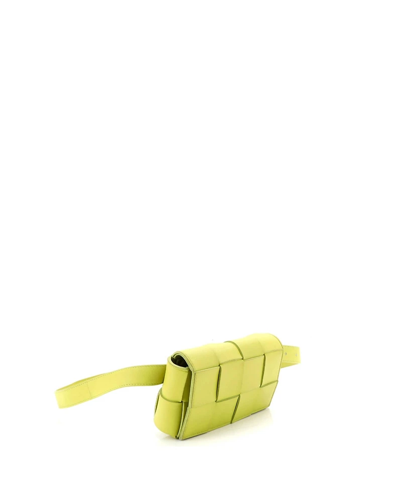 Pre-Owned Bottega Veneta Cassette Belt Bag Maxi Intrecciato Leather