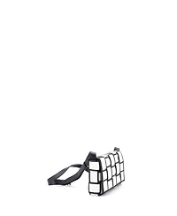 Pre-Owned Bottega Veneta Cassette Crossbody Bag Padded Maxi Intrecciato Canvas with Leather