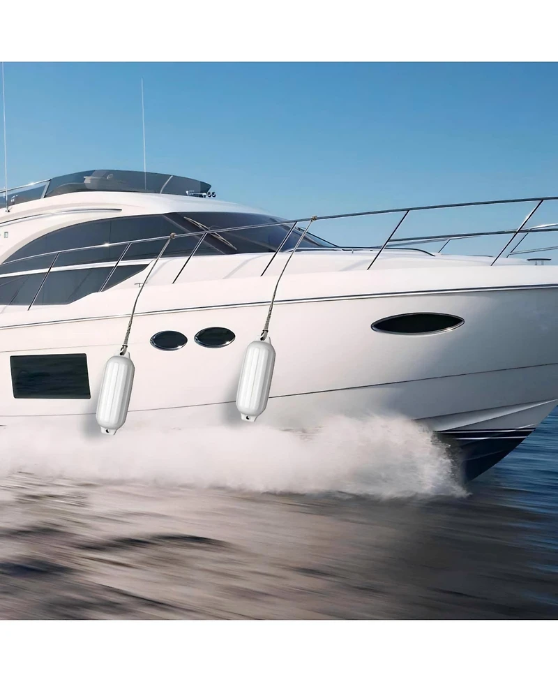 Hongge 4 Ribbed Marine 8.5" x 27" Boat Fender Vinyl Bumper