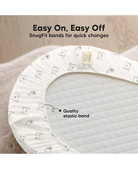 KeaBabies 2-Pack Isla Waterproof Bassinet Sheets for Boy, Girl, Baby Fitted Mattress Protector Cover