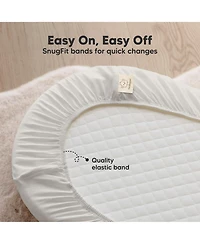 KeaBabies 2-Pack Isla Waterproof Bassinet Sheets for Boy, Girl, Baby Fitted Mattress Protector Cover