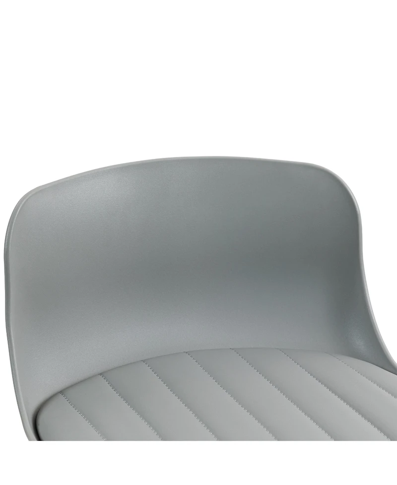 Clihome Bar Stools Set of 2 – Modern Pu Leather Counter Height Barstools with Back