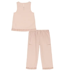 Calvin Klein Baby Girls' Sleeveless Tank Top and Pants,2-Piece Set