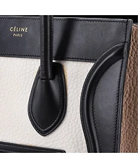 Pre-Owned Celine Mini Luggage Bag Canvas and Leather