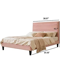 gaomon Twin Metal Platform Bed Frame with Decorative Headboard & Footboard, Heavy Duty Steel Slats, Underbed Storage