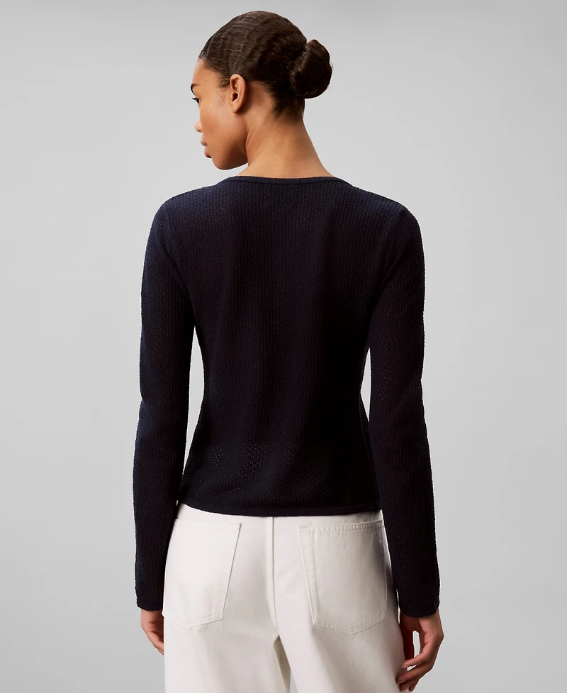 Calvin Klein Women's Slim-Fit Crew-Neck Cardigan