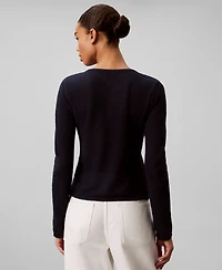 Calvin Klein Women's Slim-Fit Crew-Neck Cardigan