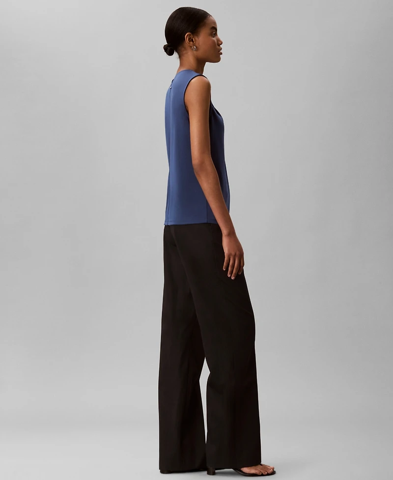 Calvin Klein Women's Sleeveless V-Neck Jersey Top