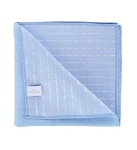 Trafalgar Men's Churchill Chambray 12-Inch Polka Dot Linen Blend Pocket Square