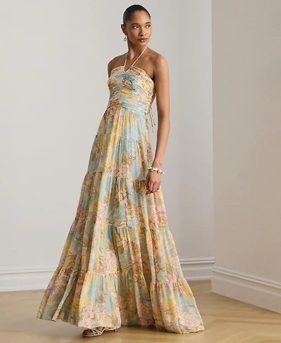 Lauren Ralph Women's Floral Print Tiered Maxi Dress