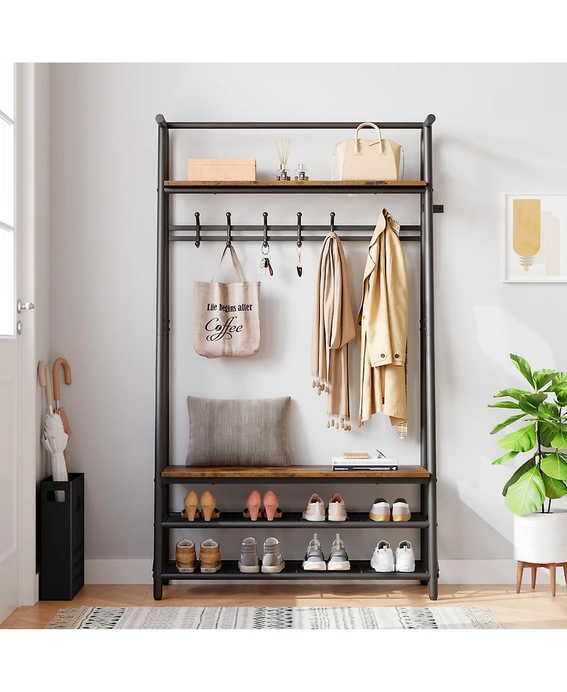 gaomon Metal & Mdf Entryway Hall Tree