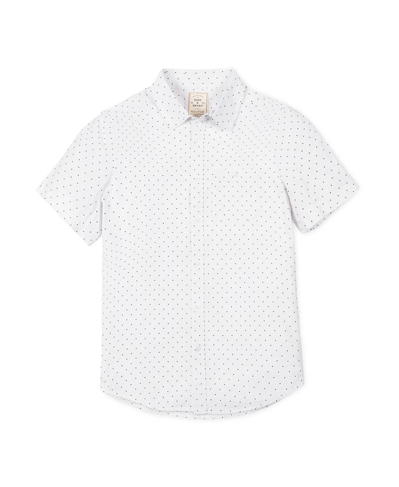 Hope & Henry Men's and Organic Short Sleeve Seersucker Shirt