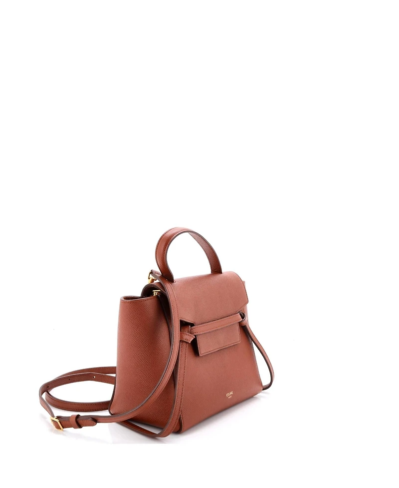 Pre-Owned Celine Nano Belt Bag Textured Leather