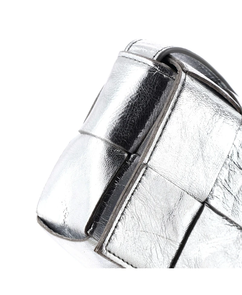 Pre-Owned Bottega Veneta Candy Cassette Crossbody Bag Maxi Intrecciato Leather