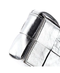 Pre-Owned Bottega Veneta Candy Cassette Crossbody Bag Maxi Intrecciato Leather