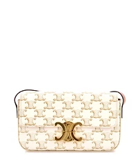 Pre-Owned Celine Triomphe East-West Shoulder Bag Triomphe Coated Canvas