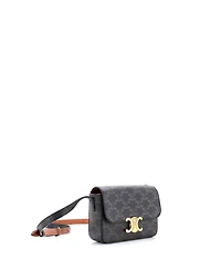 Pre-Owned Celine Nano Triomphe Shoulder Bag Triomphe Coated Canvas