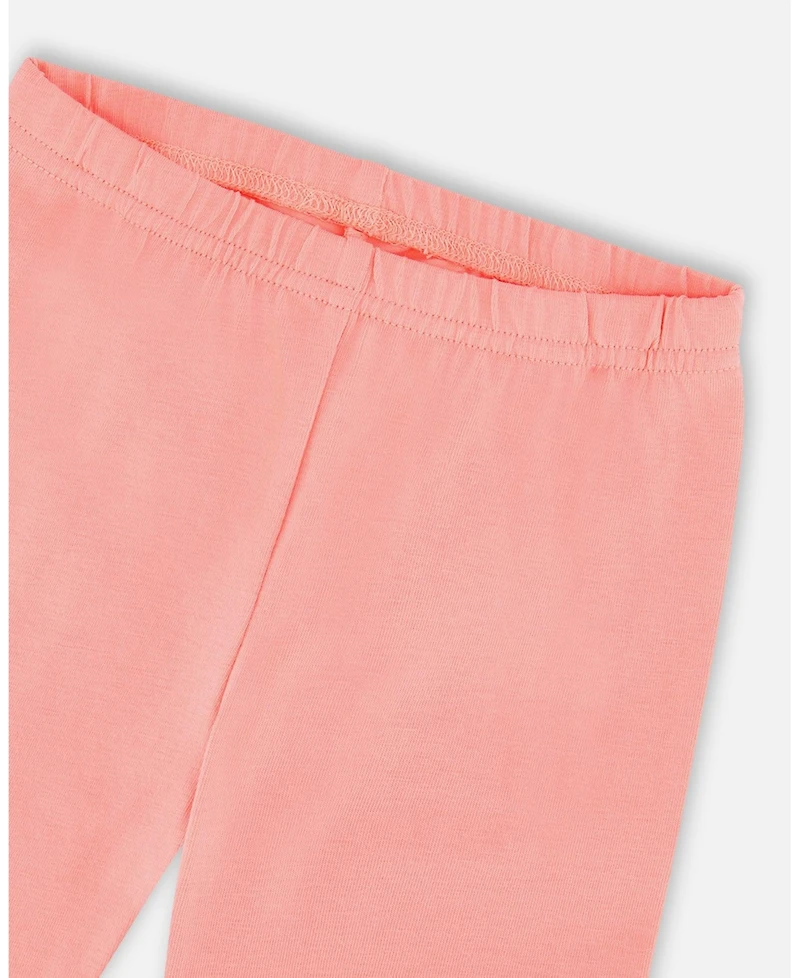 Deux par Deux Little Girls Tunic and Capri Set Coral Gingham