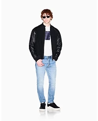 A|X Armani Exchange Men's Short Sleeve Floral Box T-Shirt