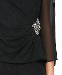 Alex Evenings Plus Boat Neck Blouse