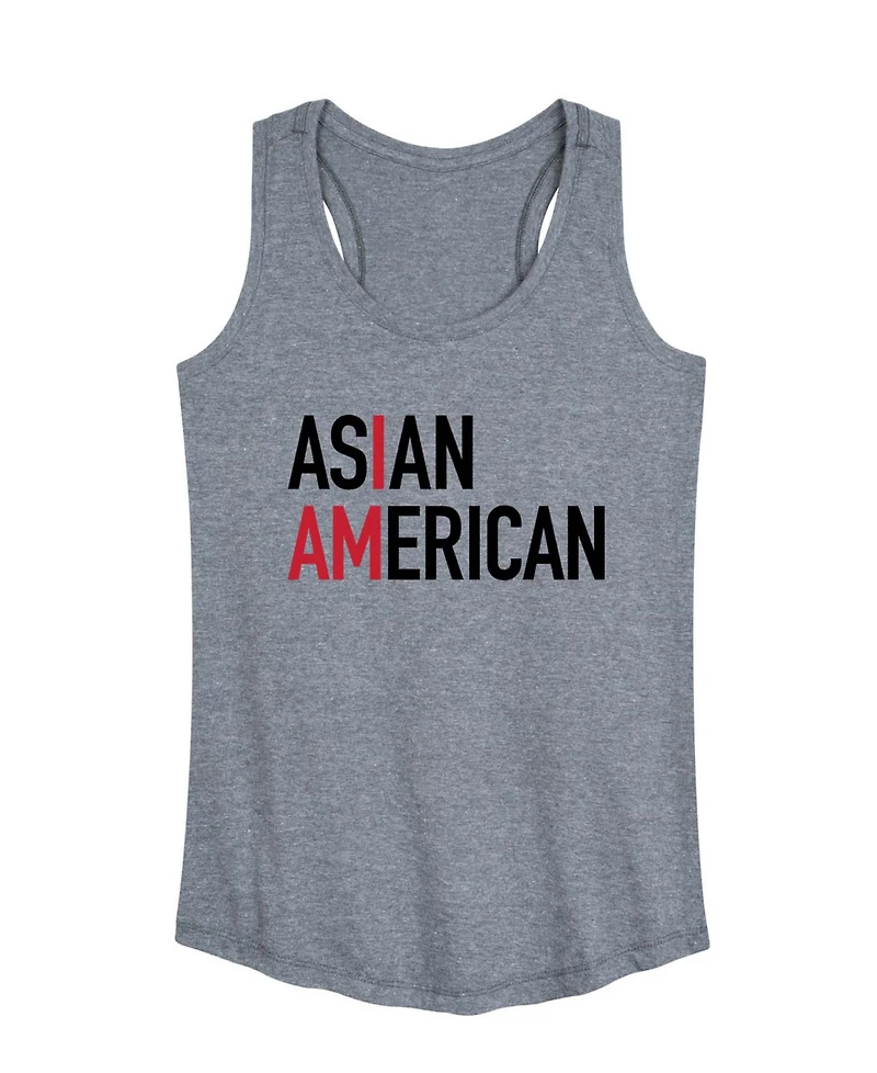Hybrid Apparel Plus Instant Message Am Asian American Racerback Graphic Tank T-shirt