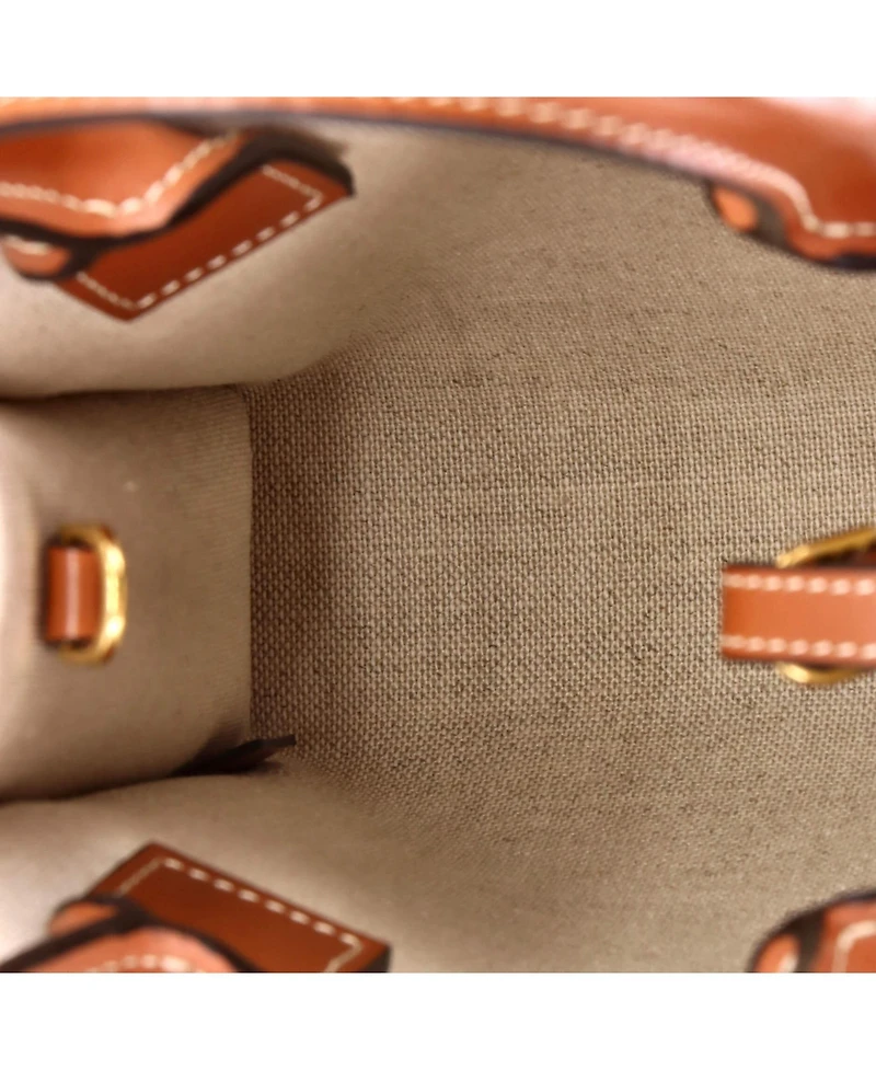 Pre-Owned Celine Mini Sulky Vertical Cabas Tote Canvas with Leather