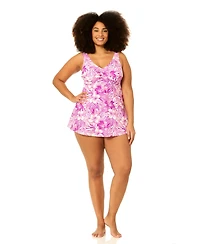 Raisins Curve Plus Lucia Printed One-Piece Swim Dress