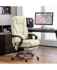 Boyel Living Massage Office Chair with Foot Rest Executive 6 Vibration Points and Adjustable Height