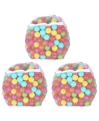 BalanceFrom 3 Pack Ball Pit Balls, 400 Count Toy Plastic Play Balls for Kids, Rainbow