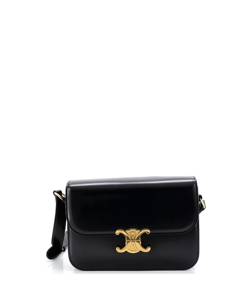 Pre-Owned Celine Medium Triomphe Shoulder Bag Smooth Calfskin