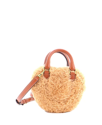 Pre-Owned Celine Medium Heart Bag Shearling with Leather