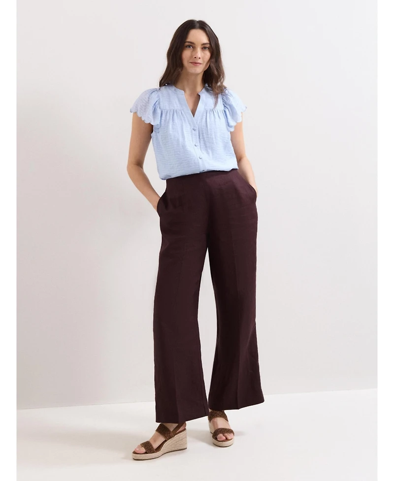Phase Eight Women's Aleasha Scallop Sleeve V-Neck Blouse