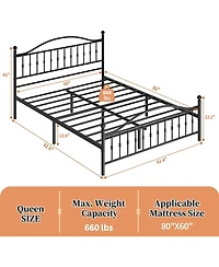 gaomon Twin Over Twin Metal Bunk Bed with Stairs, Heavy Duty Frame with Guardrails & Steel Slats, Space Saving Bed
