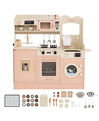 Mecale Children s Pretend Toy Kitchen Playset with Light & Sound for Interactive Play