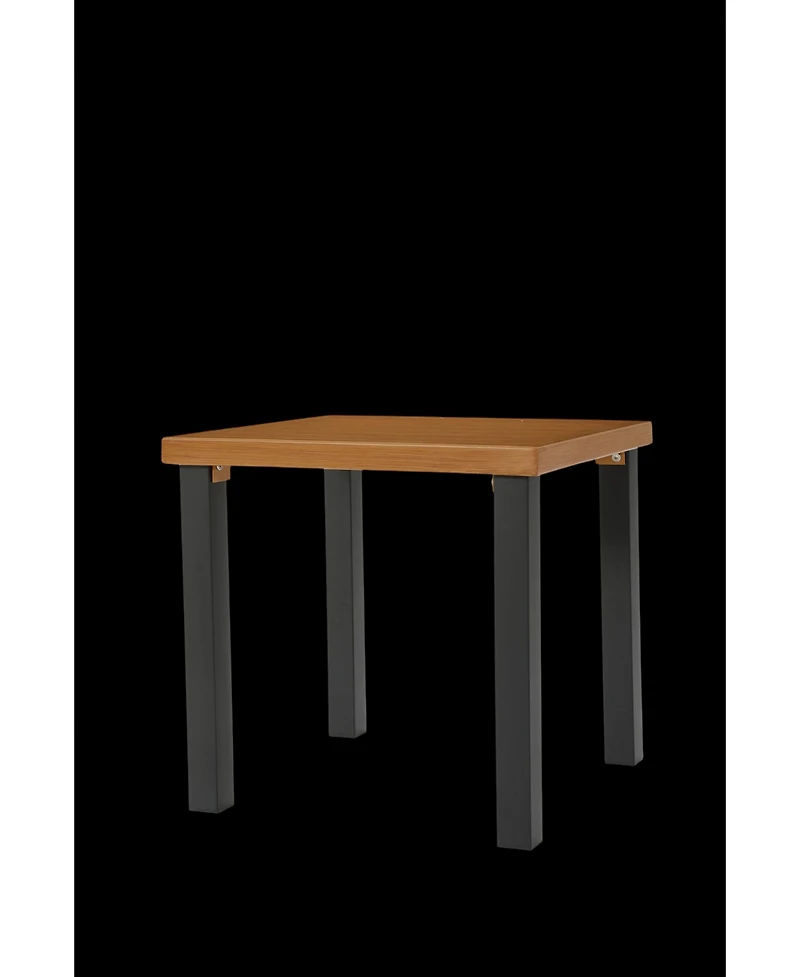 Tribesigns Square Outdoor Side Table, Hdpe Patio End Table with Aluminum Frame, Weather-Resistant Small Table for Patio, Porch, Balcony