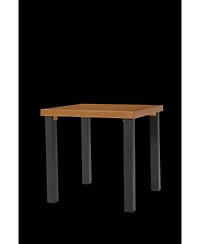 Tribesigns Square Outdoor Side Table, Hdpe Patio End Table with Aluminum Frame, Weather-Resistant Small Table for Patio, Porch, Balcony