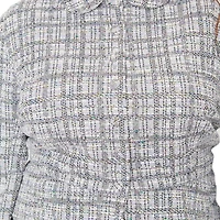 Plus Size Boucle Peplum Jacket