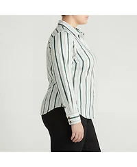 Universal Standard Plus Elbe Stretch Poplin Shirt Classic Fit