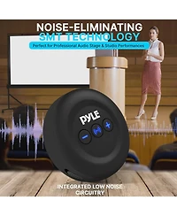 Pyle Wireless Transmitter and Receiver Set with Microphone Voice-Over (PDWMU20)