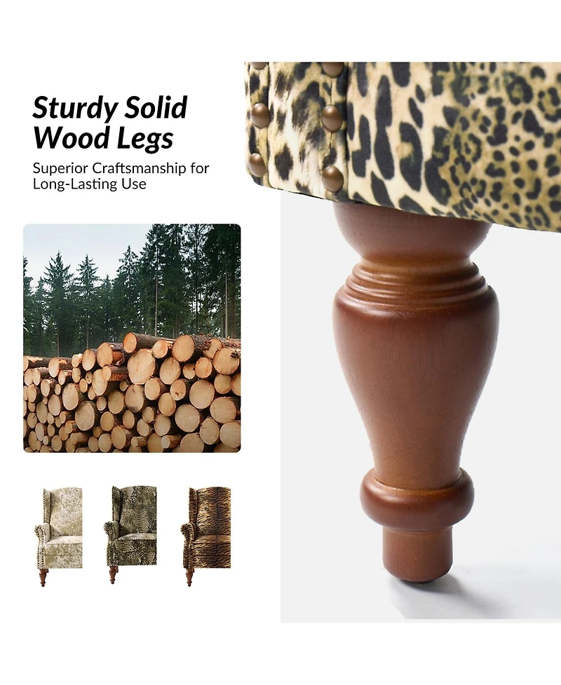 Hulala Home Jim Traditional Armchair with Thick Cushion