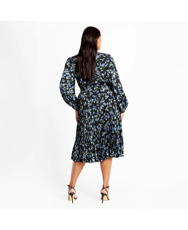 City Chic Plus Finley Pleat Dress