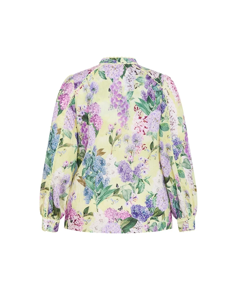 City Chic Women's Plus Size Gianna Floral Shirt