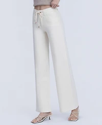 Vervet Women's High Rise Drawstring Wide Leg Jeans