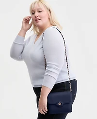 Giani Bernini Pebble East West Small Flap Crossbody, Exclusively at Macy's