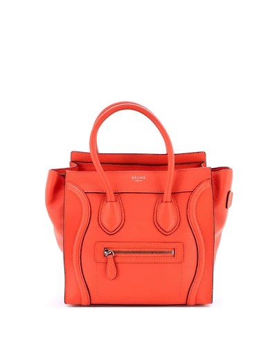 Pre-Owned Celine Micro Luggage Bag Grainy Leather