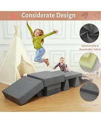 gaomon 8 Piece Soft Modular Kids Play Couch for Boys and Girls, Child Sectional Fort Building Sofa for Toddlers Playroom Nursery