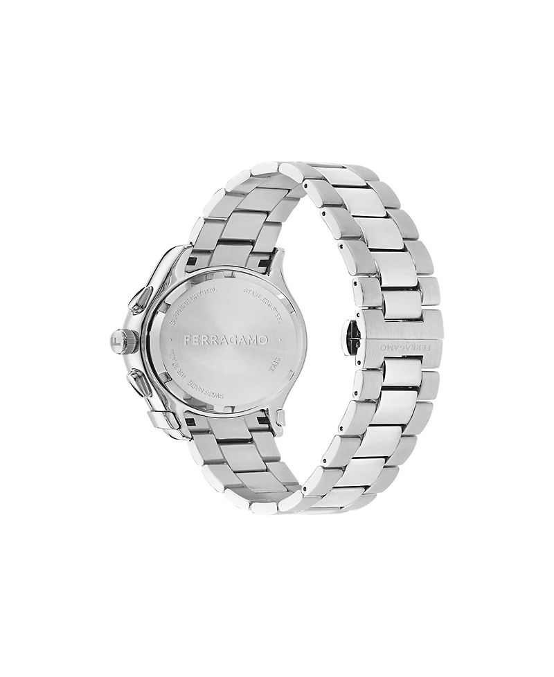 Ferragamo Men's Silver Stainless Steel Bracelet Watch, 42mm